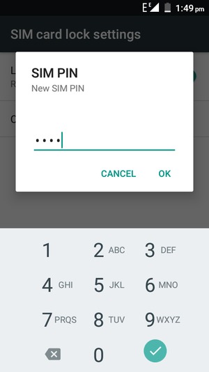 Enter your New SIM PIN and select OK