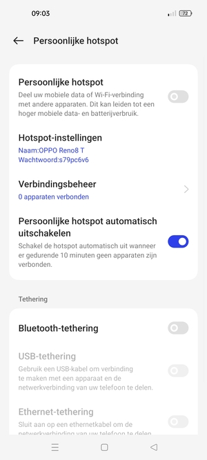 Selecteer Hotspot-instellingen