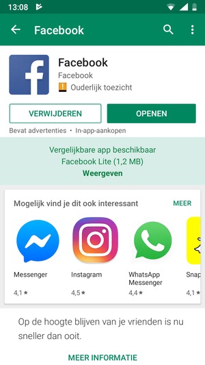 Selecteer OPENEN
