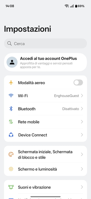 Seleziona Rete mobile
