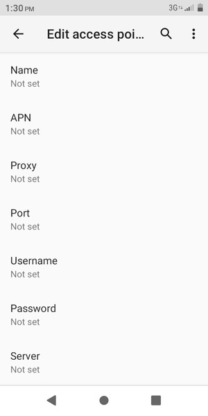 Enter Internet information