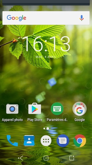 Déroulez le menu du haut