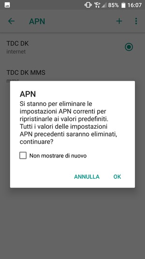 Seleziona OK