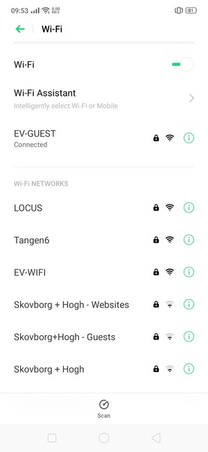 You are now connected to the Wi-Fi network