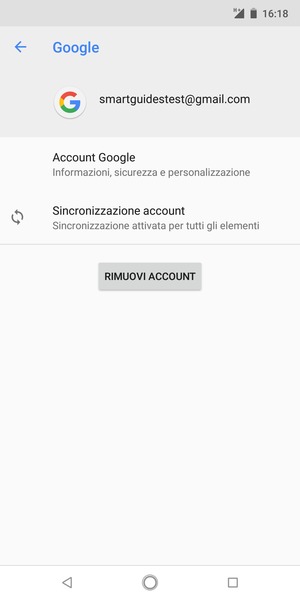 Seleziona Sincronizzazione account