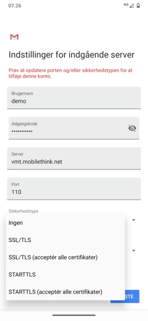 Vælg Ingen