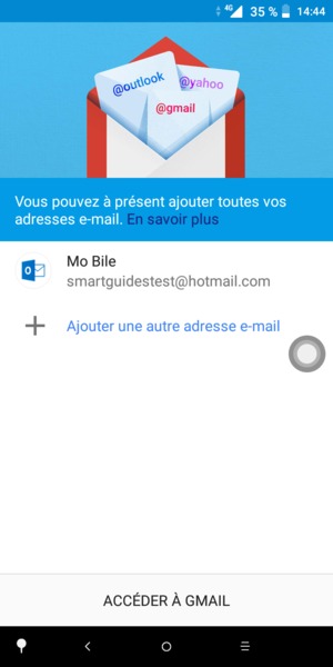 Sélectionnez ACCÉDER  À GMAIL
