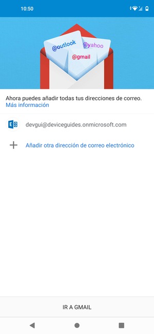 Seleccione IR A GMAIL