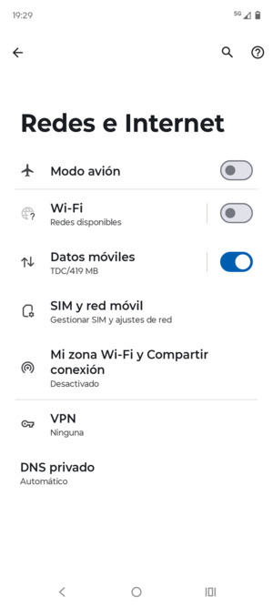 Seleccione Wi-Fi