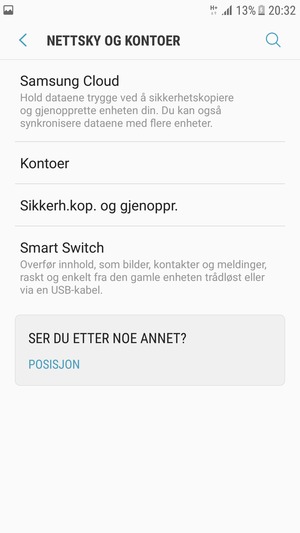 Velg Kontoer