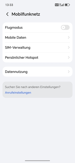 Wählen Sie Persönlicher Hotspot