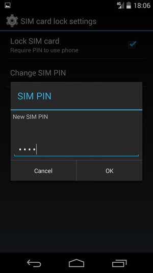 Enter your New SIM PIN and select OK