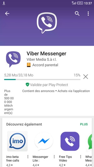 Veuillez attendre la fin de la procédure d'installation