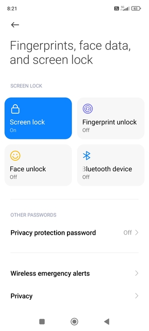 Your phone is now secure with a screen lock