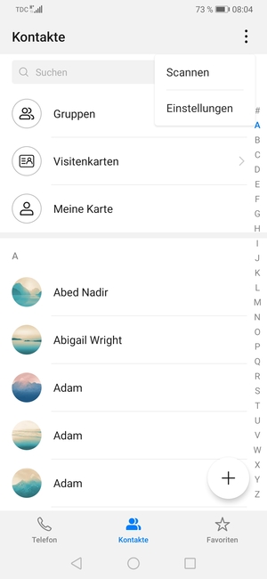 Wählen Sie Einstellungen