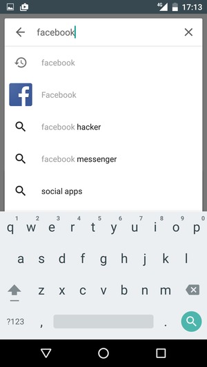 Enter the app name and select Search
