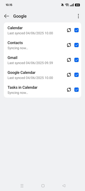 Your contacts from Google will now be synced to your OPPO
