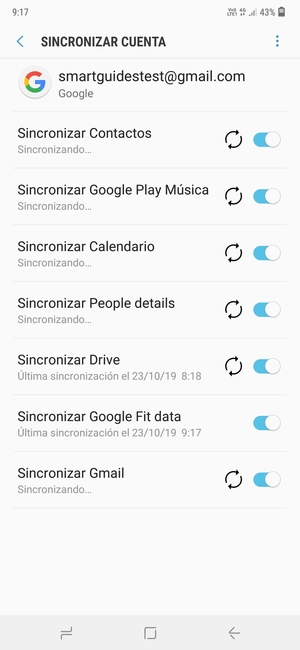 Su información será sincronizada