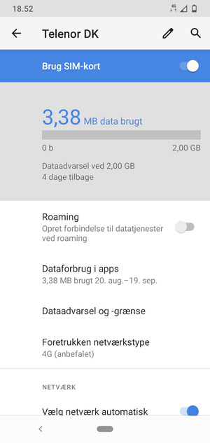 Vælg Foretrukken netværkstype