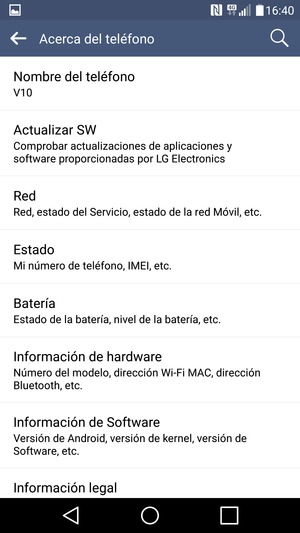 Seleccione Actualizar SW