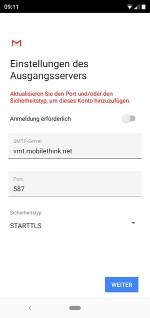 Wählen Sie Sicherheitstyp