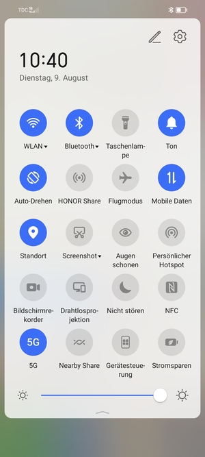 Schalten Sie WLAN und Bluetooth aus