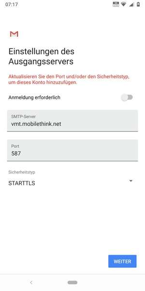 Wählen Sie Sicherheitstyp