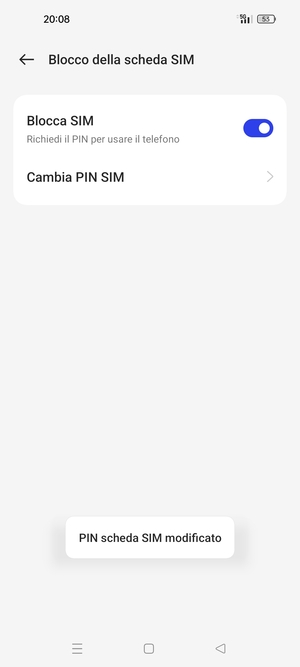Il tuo PIN scheda SIM è stato modificato