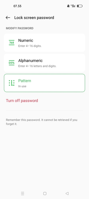 Your phone is now secure with a screen lock