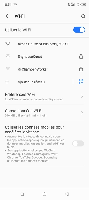 Sélectionnez le réseau sans fil auquel vous souhaitez vous connecter