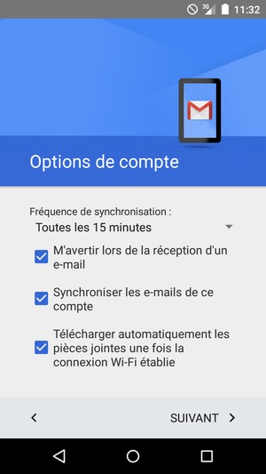 Sélectionnez SUIVANT