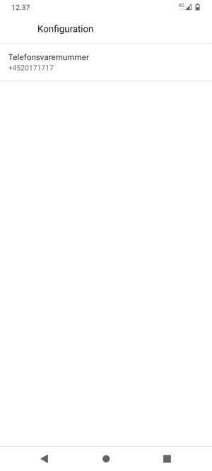 Vælg Telefonsvarernummer