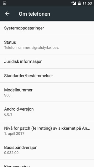 Velg Systemoppdateringer