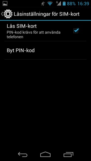 Välj Byt PIN-kod