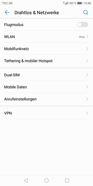 Wählen Sie Mobilfunknetz