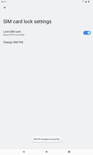 Your SIM PIN has been changed