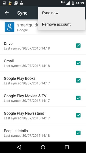 Select Sync now