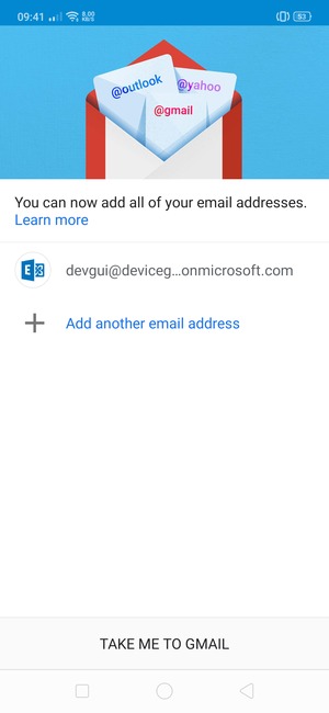 Select TAKE ME TO GMAIL