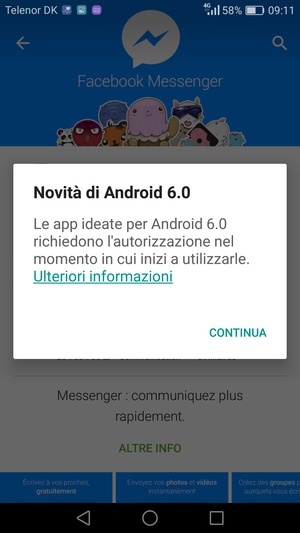 Seleziona CONTINUA