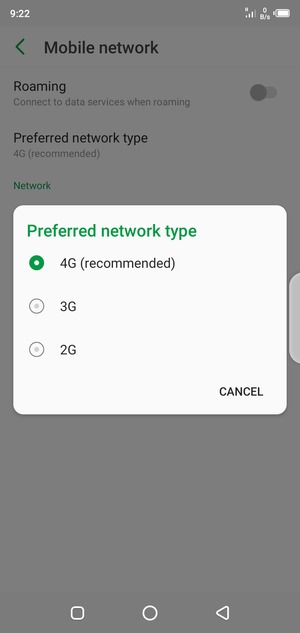 Select your preferred option
