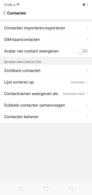 Selecteer SIM-kaartcontacten