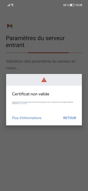 Sélectionnez RETOUR