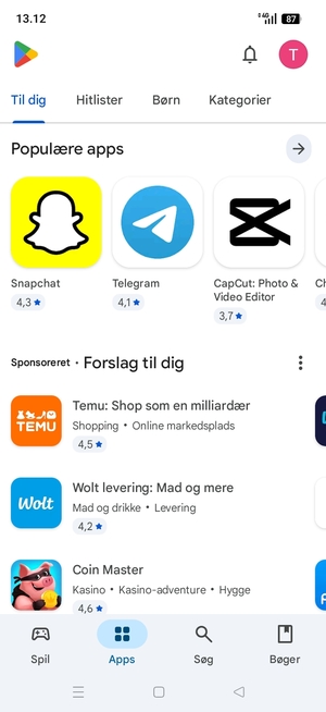 Vælg Søg