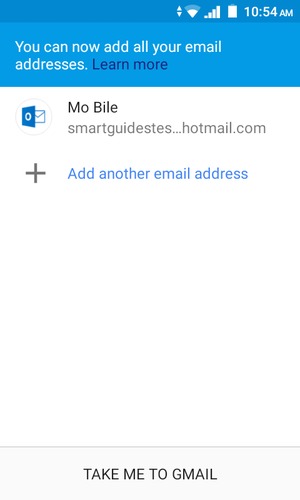 Select TAKE ME TO GMAIL