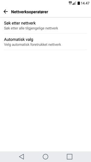 Velg Søk etter nettverk