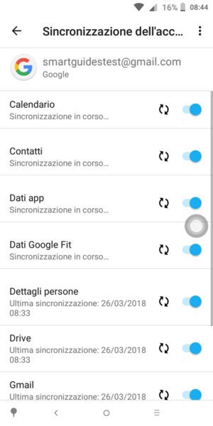 Le tue informazioni verranno sincronizzate