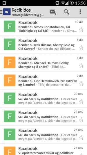 Su Gmail/Hotmail está listo para usar