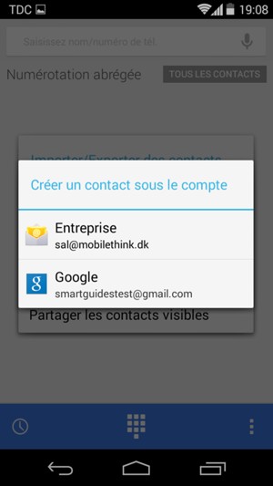 Sélectionnez votre compte Google