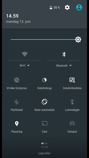 Slå Wi-Fi og Bluetooth fra