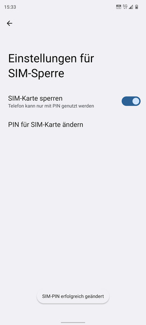 Ihre SIM-PIN wurde geändert